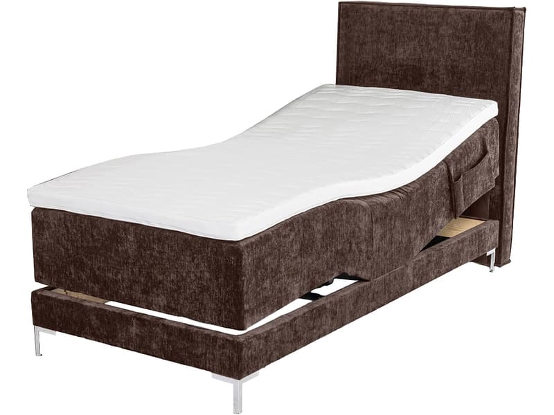 Elektrisches Boxspringbett HUNTER bordeau 90x200cm halbfest