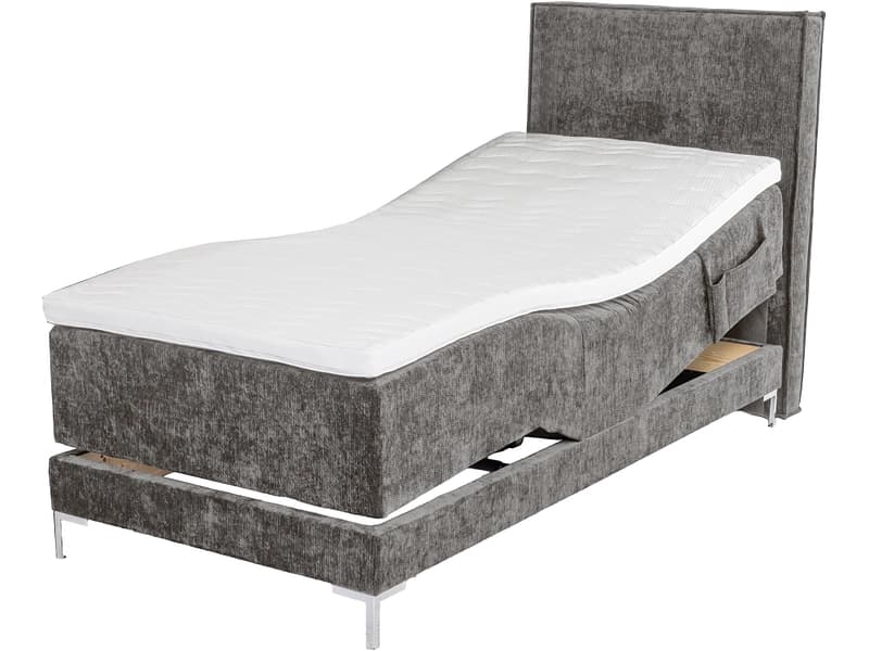 Elektrisches Boxspringbett HUNTER rotbraun 90x200cm halbfest