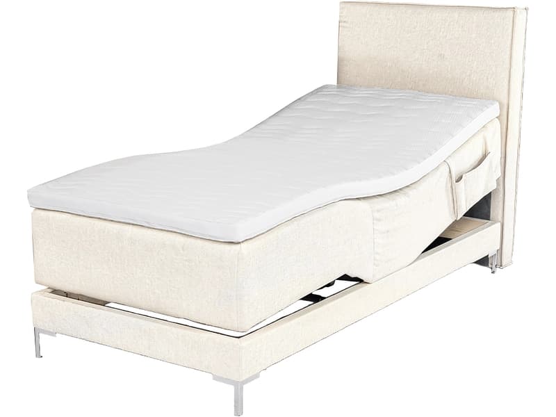 Elektrisches Boxspringbett HUNTER weiss 90x200cm halbfest