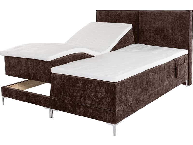 Elektrisches Boxspringbett HUNTER bordeau 140x200cm fest
