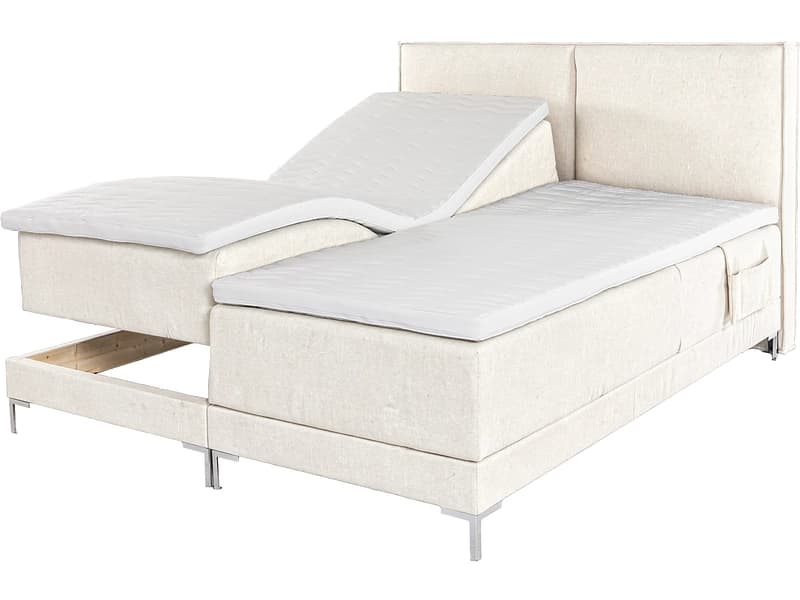 Elektrisches Boxspringbett HUNTER weiss 180x200cm halbfest