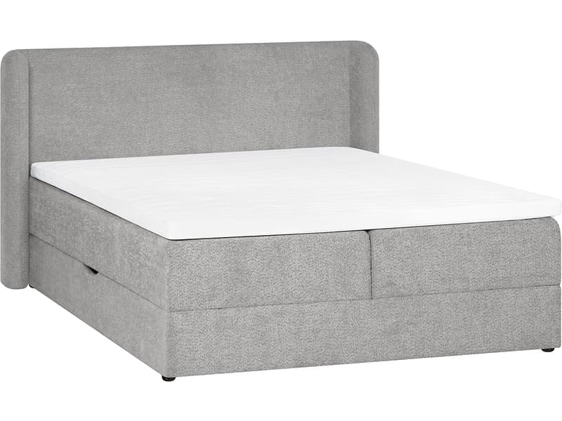 Boxspringbett MARGOT grau 140x200cm fest