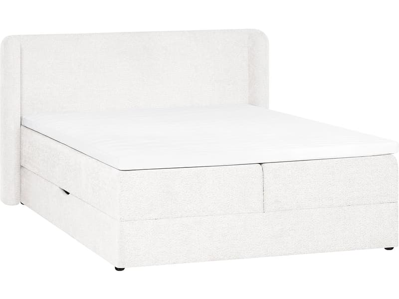 Boxspringbett MARGOT weiss 200x200cm fest