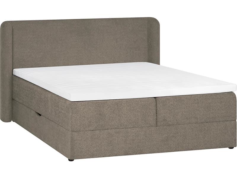 Boxspringbett MARGOT taupe 200x200cm fest