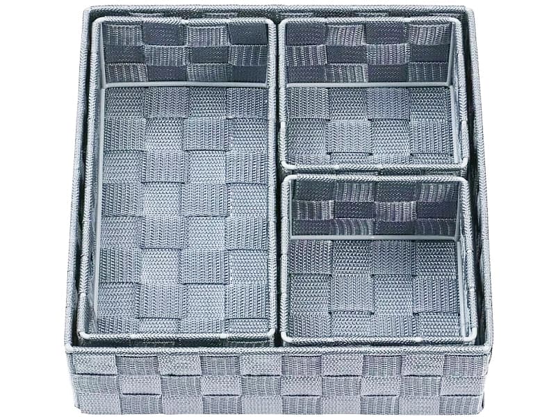 Set Aufbewahrungsboxen IRINA grau 26x26x8cm