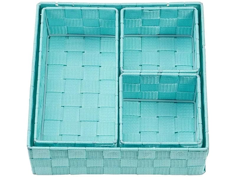 Set Aufbewahrungsboxen IRINA blau 26x26x8cm