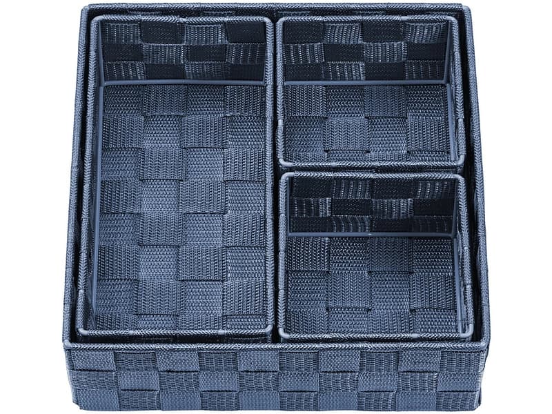 Set Aufbewahrungsboxen IRINA dunkelblau 26x26x8cm