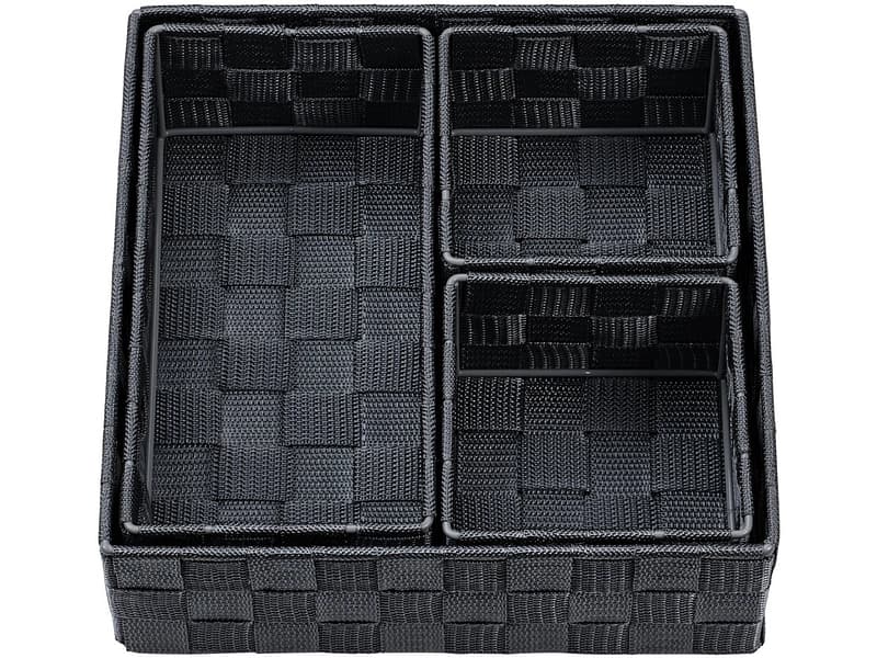 Set Aufbewahrungsboxen IRINA schwarz 26x26x8cm