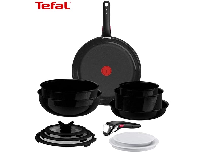 Kochset INGENIO TEFAL 13 Stück aluminium Schwarz