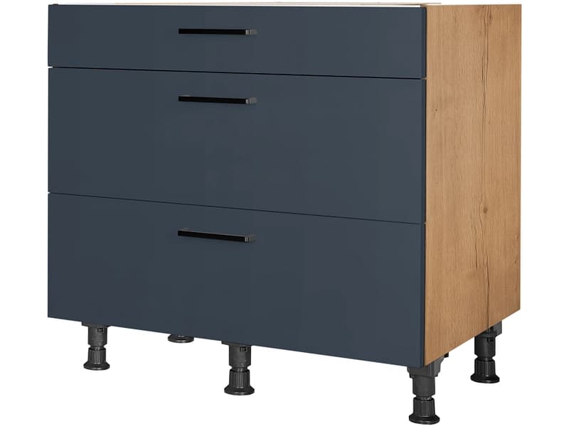 MODUSET Küchenunterschrank EASYTOUCH 90x58x87cm fjordblau