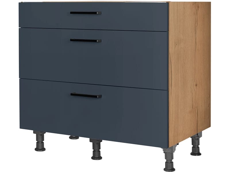 MODUSET Küchenunterschrank EASYTOUCH 90x58x87cm fjordblau