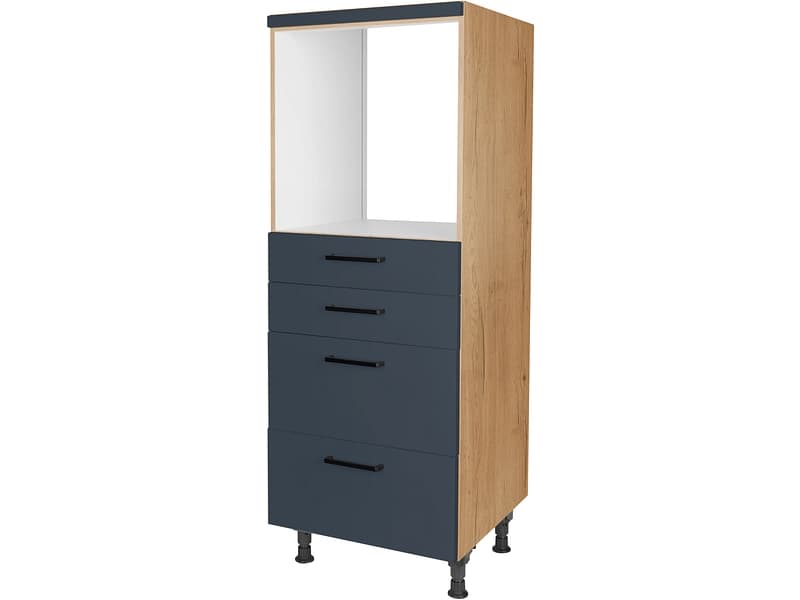 MODUSET Halbhoher Backofenschrank EASYTOUCH 60x58x166cm fjordblau