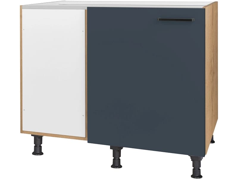 MODUSET Küchen-Eckunterschrank EASYTOUCH 100x65x87cm fjordblau