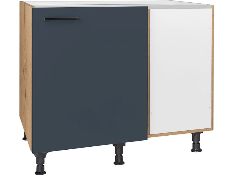 MODUSET Küchen-Eckunterschrank EASYTOUCH 100x65x87cm fjordblau