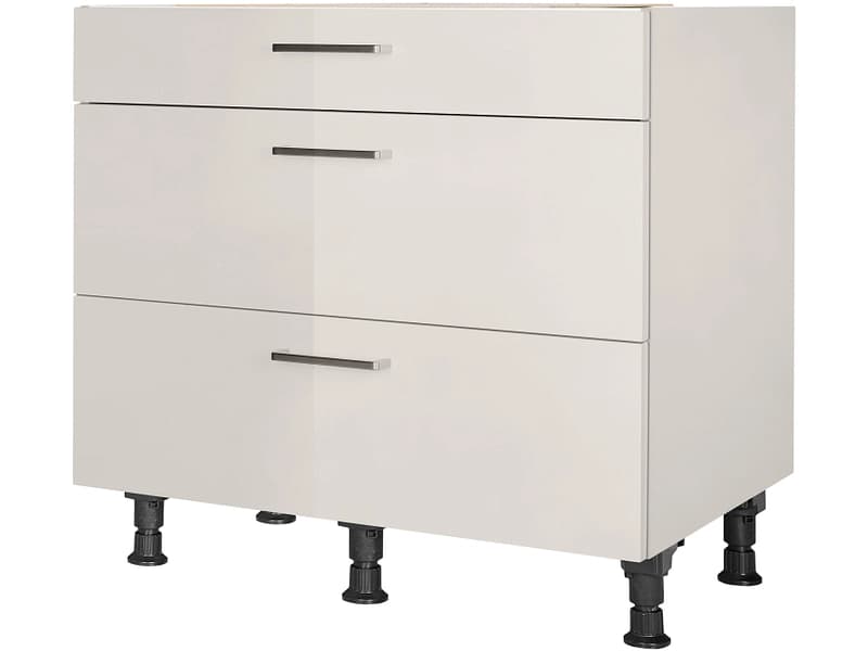 MODUSET Küchenunterschrank FLASH 90x58x87cm seidengrau