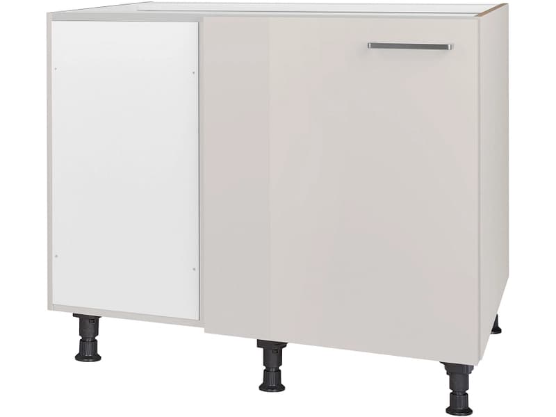 MODUSET Küchen-Eckunterschrank FLASH 100x65x87cm seidengrau