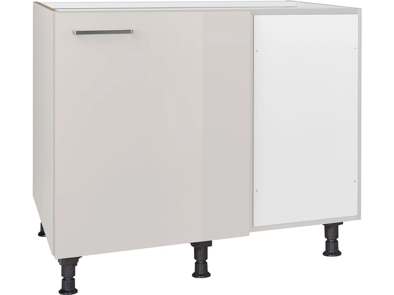 MODUSET Küchen-Eckunterschrank FLASH 100x65x87cm seidengrau