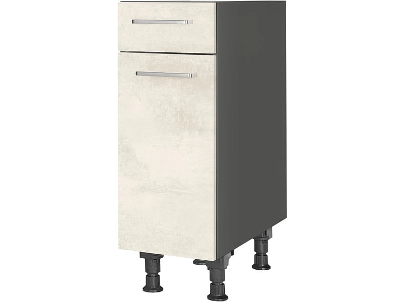 MODUSET Küchenunterschrank RIVA 30x58x87cm weissbeton