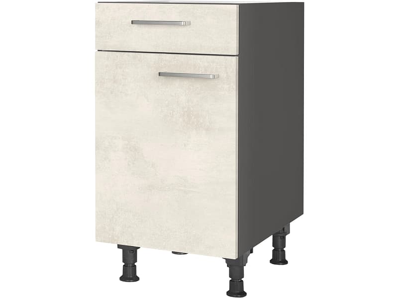 MODUSET Küchenunterschrank RIVA 45x58x87cm weissbeton