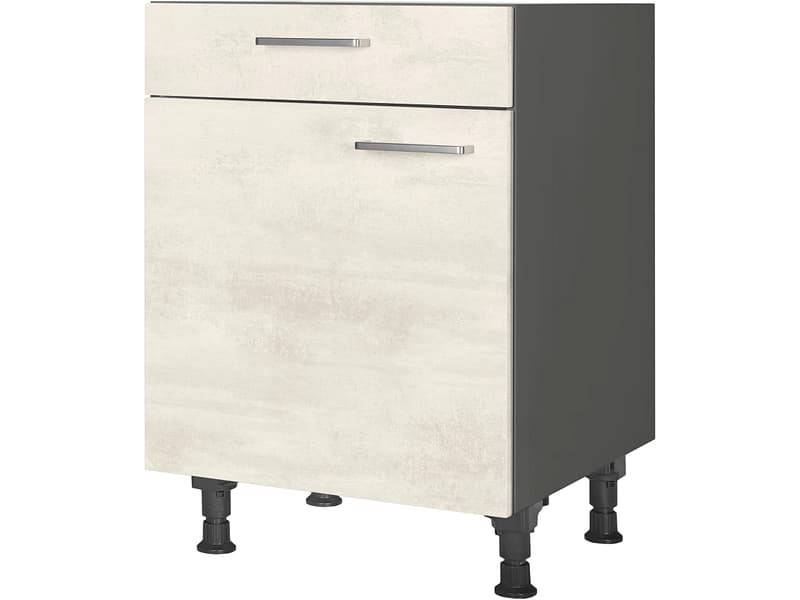 MODUSET Küchenunterschrank RIVA 60x58x87cm weissbeton