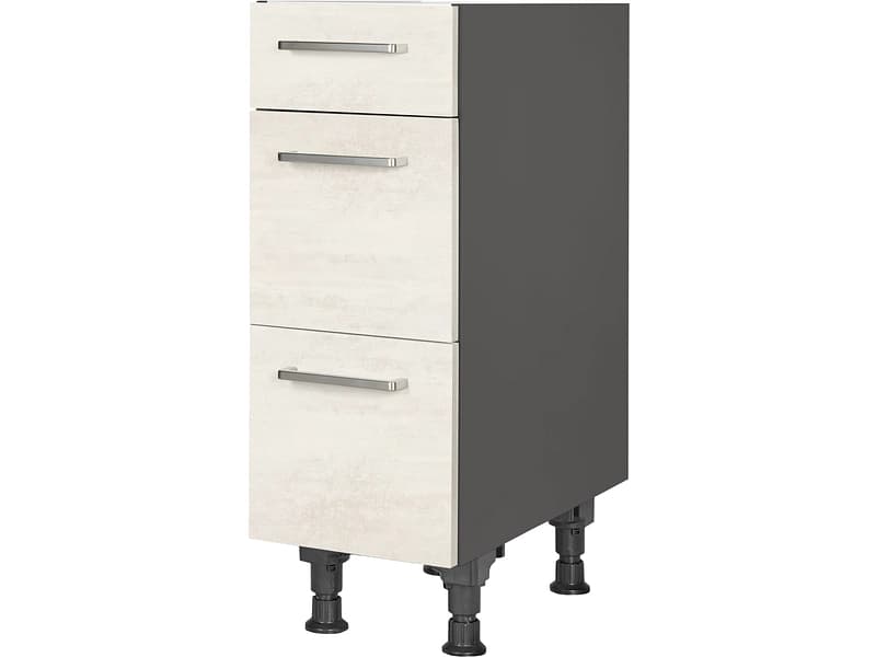 MODUSET Küchenunterschrank RIVA 30x58x87cm weissbeton
