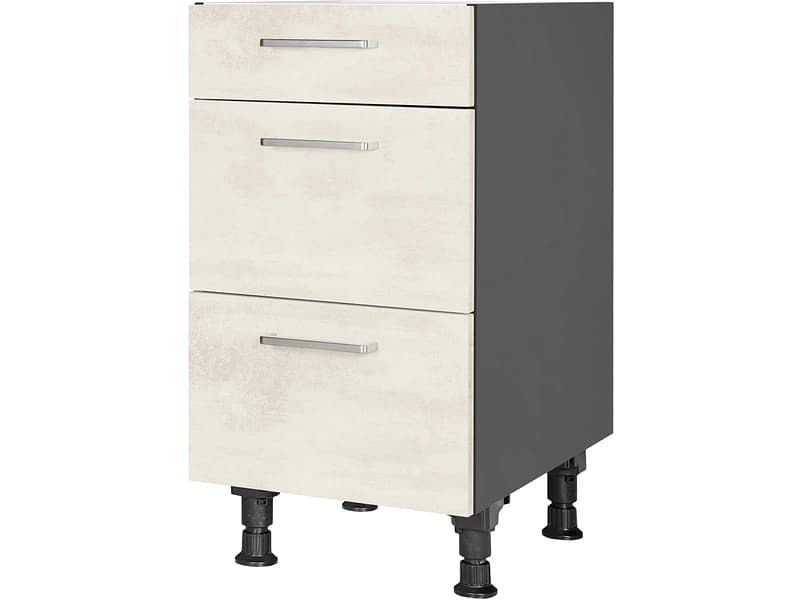 MODUSET Küchenunterschrank RIVA 45x58x87cm weissbeton