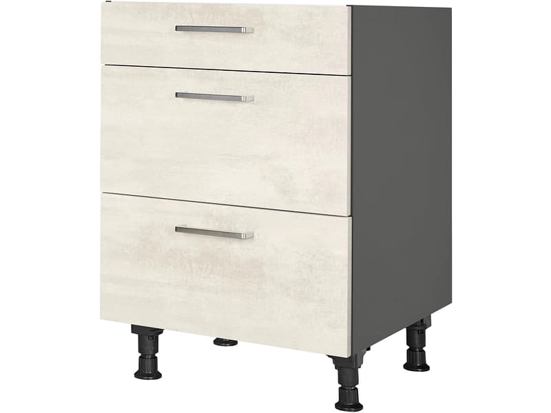 MODUSET Küchenunterschrank RIVA 60x58x87cm weissbeton