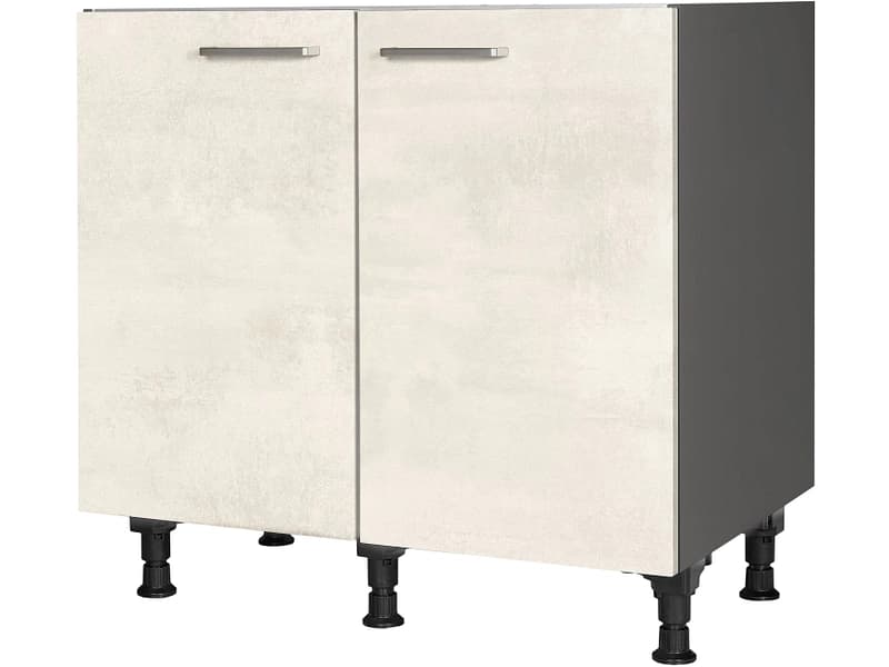 MODUSET Spülenunterschrank RIVA 90x58x87cm weissbeton