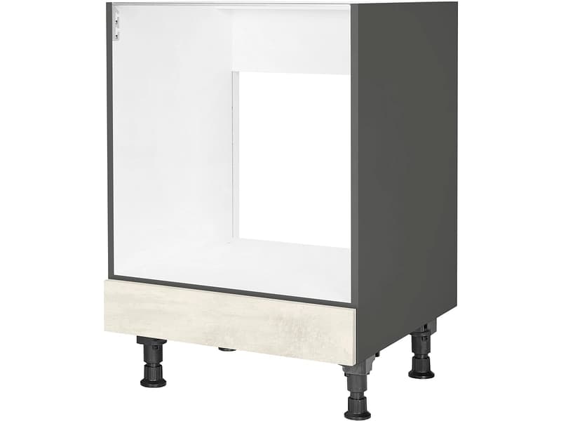 MODUSET Backofenunterschrank RIVA 60x58x87cm weissbeton
