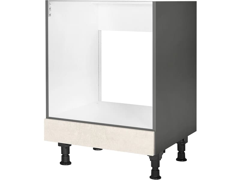 MODUSET Backofenunterschrank RIVA 60x58x87cm weissbeton