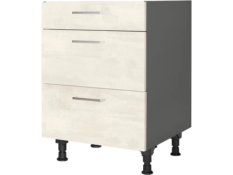 MODUSET Küchenunterschrank RIVA 60x58x87cm weissbeton