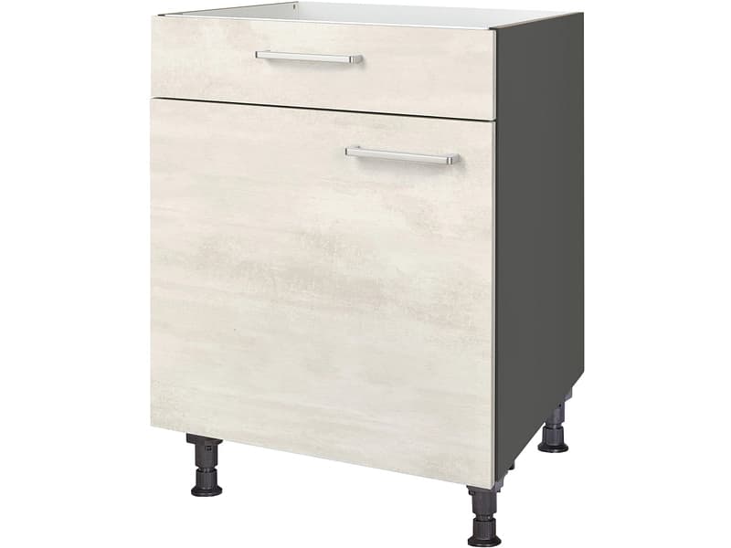 MODUSET Küchenunterschrank RIVA 60x58x87cm weissbeton