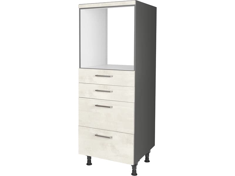 MODUSET Halbhoher Backofenschrank RIVA 60x58x166cm weissbeton