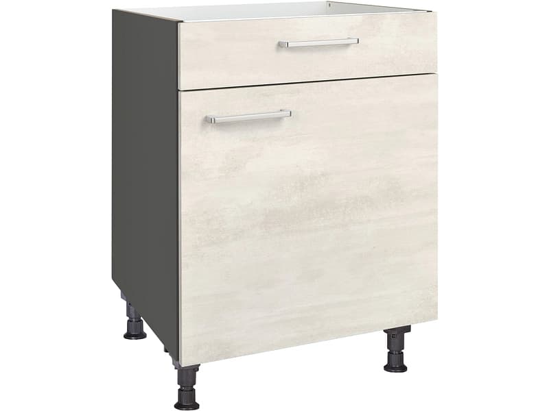 MODUSET Küchenunterschrank RIVA 60x58x87cm weissbeton