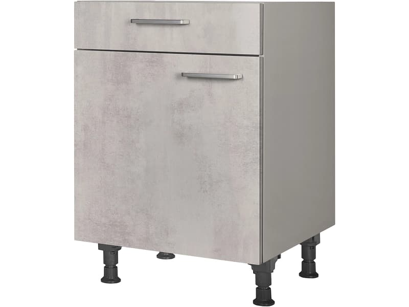 MODUSET Küchenunterschrank RIVA 60x58x87cm beton grau