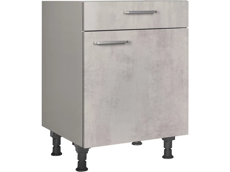 MODUSET Küchenunterschrank RIVA 60x58x87cm beton grau