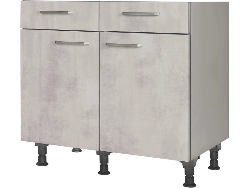 MODUSET Küchenunterschrank RIVA 90x58x87cm beton grau