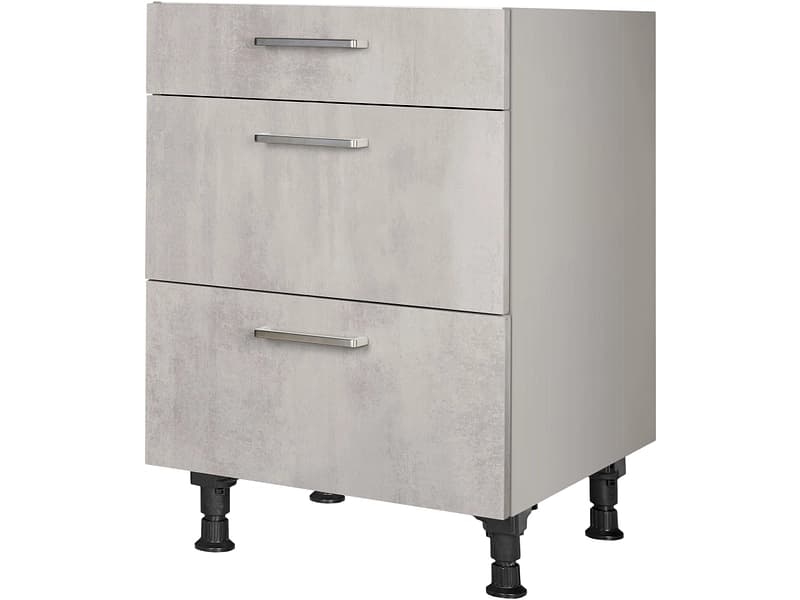 MODUSET Küchenunterschrank RIVA 60x58x87cm beton grau