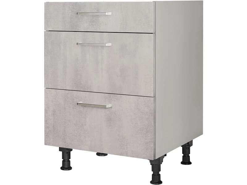 MODUSET Küchenunterschrank RIVA 60x58x87cm beton grau