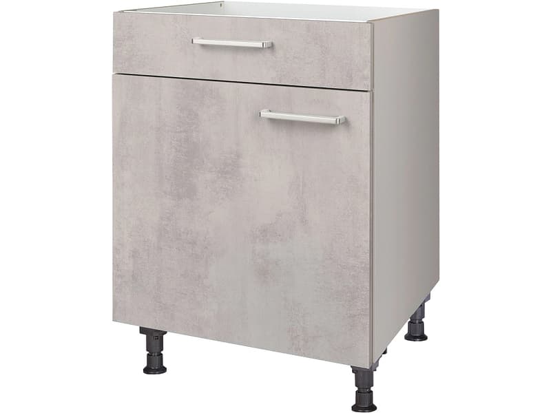 MODUSET Küchenunterschrank RIVA 60x58x87cm beton grau