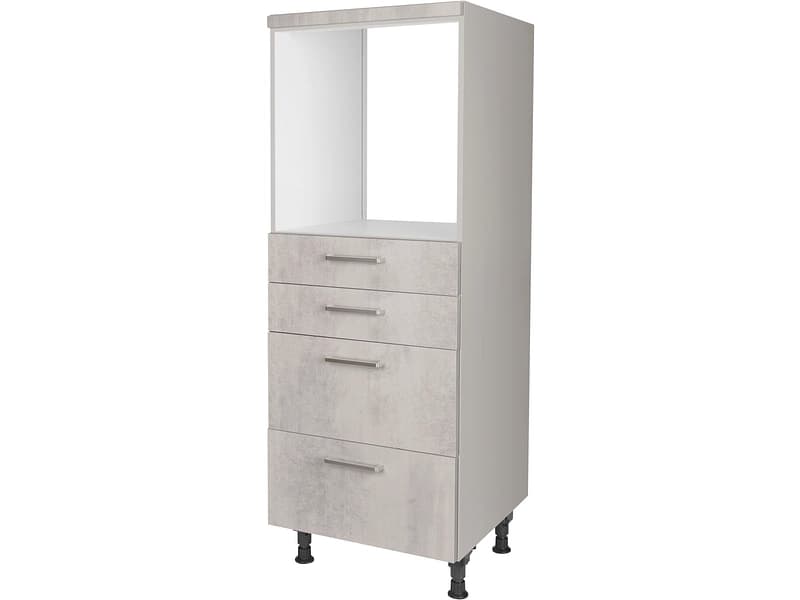 MODUSET Halbhoher Backofenschrank RIVA 60x58x166cm beton grau