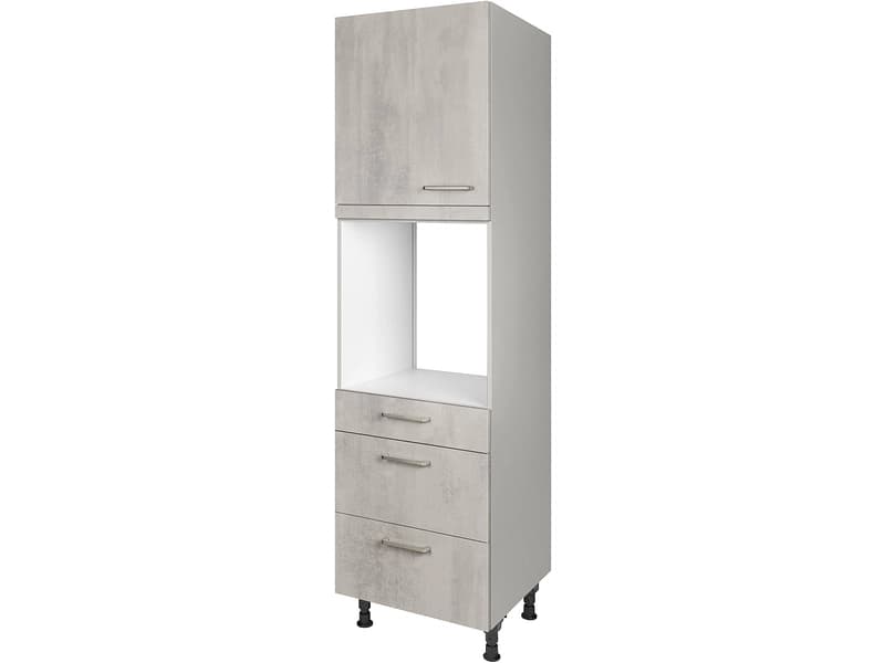 MODUSET Backofen-Hochschrank RIVA 60x58x217cm beton grau