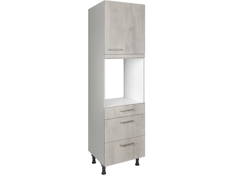 MODUSET Backofen-Hochschrank RIVA 60x58x217cm beton grau