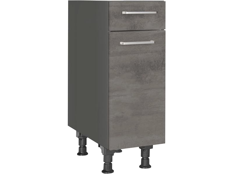 MODUSET Küchenunterschrank RIVA 30x58x87cm beton schiefergrau