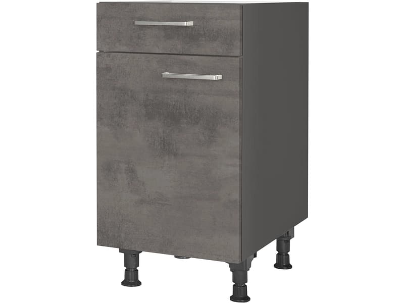 MODUSET Küchenunterschrank RIVA 45x58x87cm beton schiefergrau
