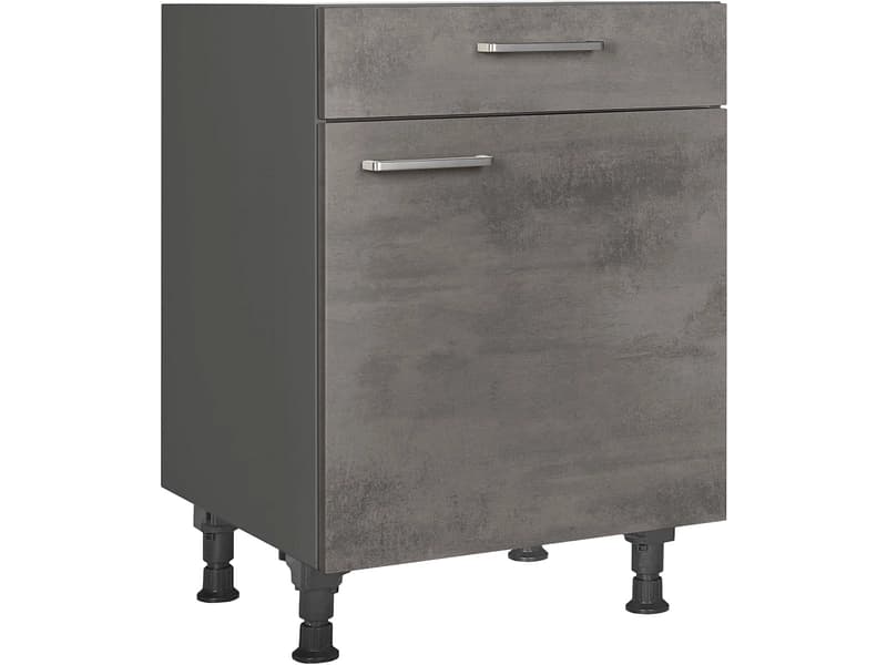MODUSET Küchenunterschrank RIVA 60x58x87cm beton schiefergrau