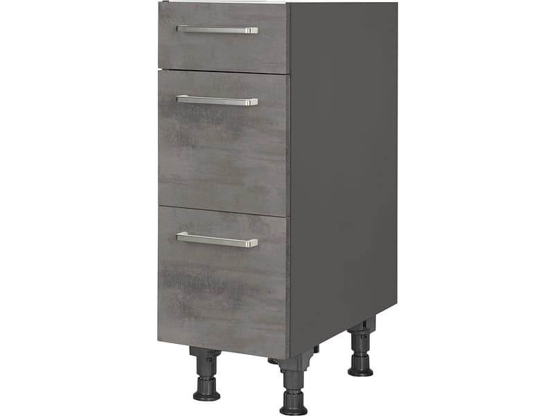MODUSET Küchenunterschrank RIVA 30x58x87cm beton schiefergrau