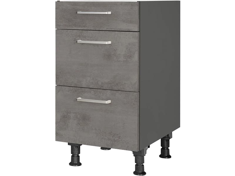 MODUSET Küchenunterschrank RIVA 45x58x87cm beton schiefergrau