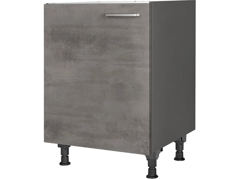 MODUSET Spülenunterschrank RIVA 60x58x87cm beton schiefergrau