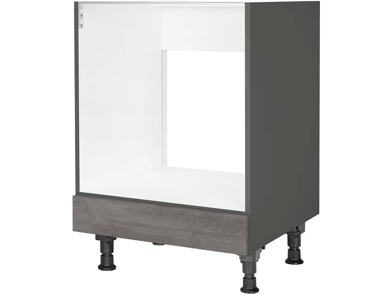 MODUSET Backofenunterschrank RIVA 60x58x87cm beton schiefergrau